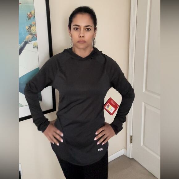 Charcoal color Fila performadri light hoodie size M NEW - Picture 5 of 9